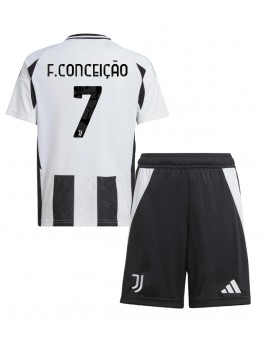 Billige Juventus Francisco Conceicao #7 Hjemmedraktsett Barn 2024-25 Kortermet (+ Korte bukser)